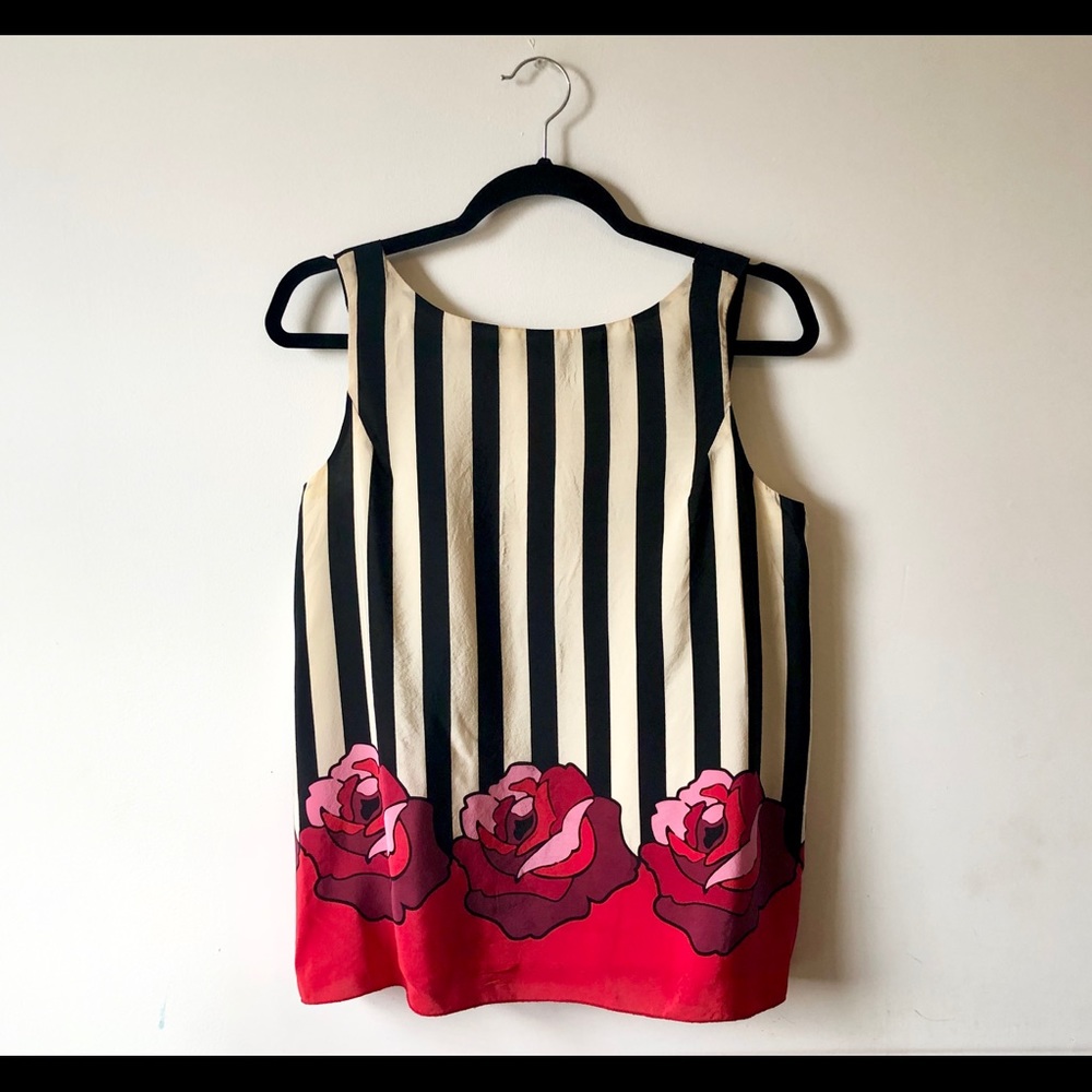 Vintage Anna Sui top with stripes and flowers🌹🖤 - Picture 3 of 5